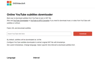 Online YouTube subtitles downloader screenshot 1