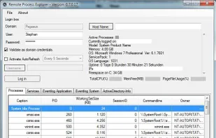 remoteProcessExplorer screenshot 1