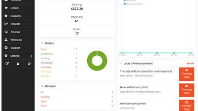 Frontend Dashboard For Vendors