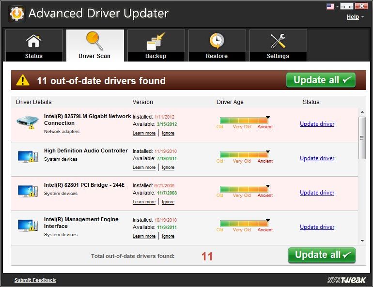 Systweak Advanced Driver Updater Alternatives 25+ Driver Updaters
