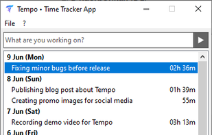 Tempo • Time Tracker App screenshot 1
