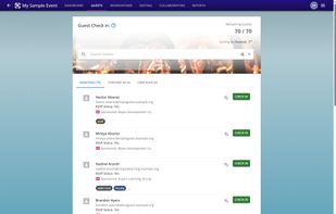 Guest Check-In: Quickly find guests, mark them checked in, and track arrivals in real time for a smooth event-night flow.