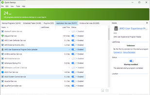 Quick Startup screenshot 1