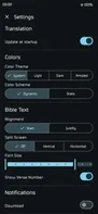 Settings Screen