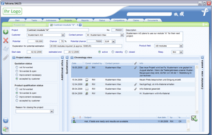 Project page - manage your sales projects and be more successful