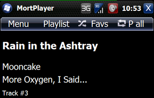 The default main screen