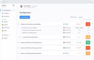 My Objectives screen
