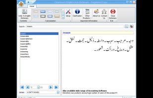 Cleantouch Urdu Dictionary screenshot 1