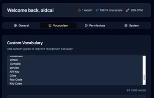 Supports custom vocabulary