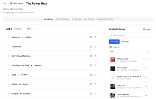 Easily build setlists