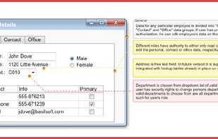 Integrated Comments: Document the details as you go, they are part of your mockups.