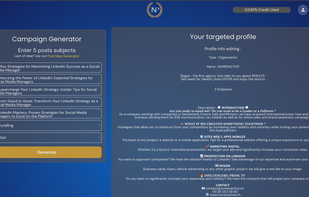 The post campaign generator  feature, with profile upload