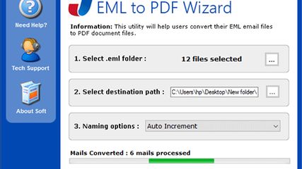 Jagware EML to PDF Wizard screenshot 1