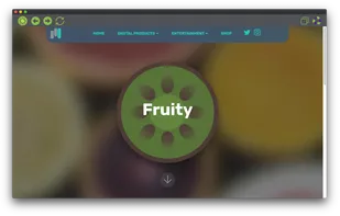 A screenshot of Fruity being used to browse the web.