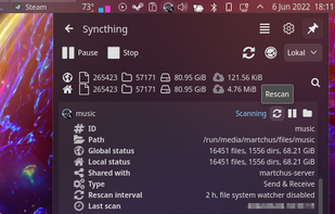 Syncthing Tray screenshot 2