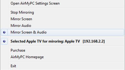 Wirelessly AirPlay mirror your Windows PC screen