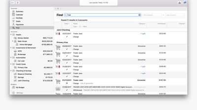 Locate transactions in any account with our global Find feature.