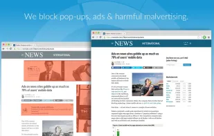 We block pop-ups, ads and harmful malvertising