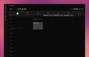 Weekly calendar view