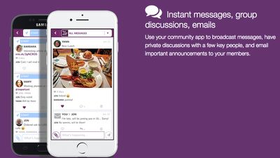 Instant messaging solution with public announcements, group and private messages, email and push notifications.