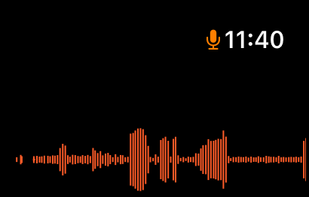 Voice message recording interface