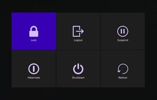 A mostly faithful clone of Wlogout made using Quickshell.
