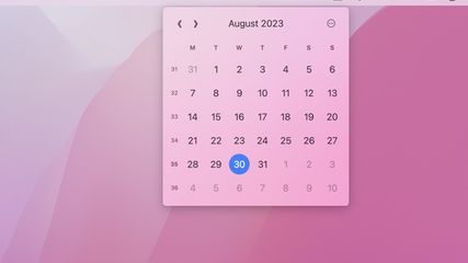 Menu Bar Calendar screenshot 1