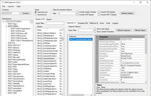 Main application window when browsing WMI