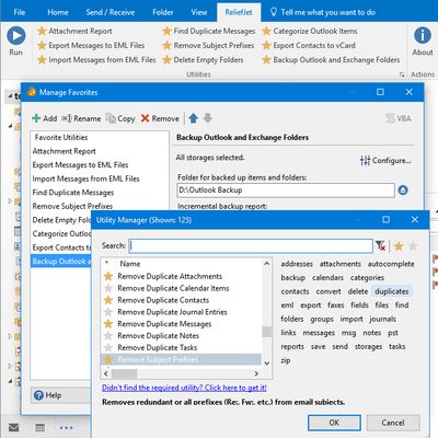 Over 120 tools and utilities for Microsoft Outlook. 