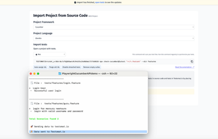 Seamless Test Automation, Import BDD tests from Cucumber framework with CLI commands