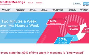 ShorterBetterMeetings.com screenshot 1