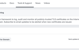 Facebook Certificate Transparency Monitoring screenshot 1