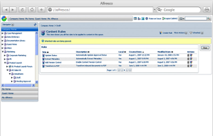 Rules for content applications