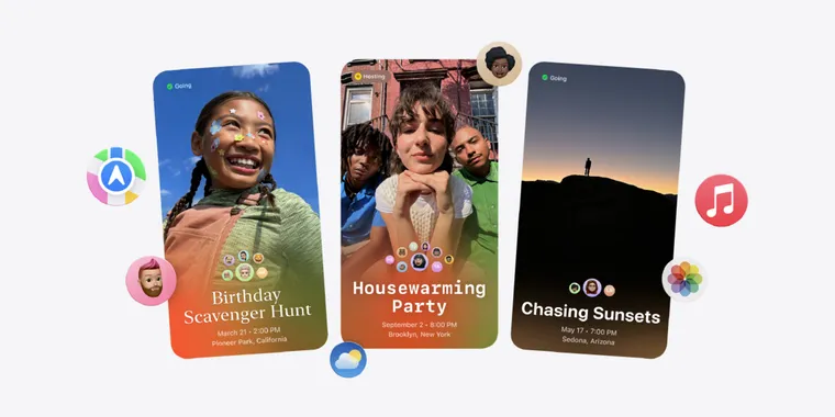 Apple Invites adds external links with customizable titles and open URLs