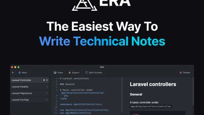 ERA - The Easiest Way To Write Technical Notes