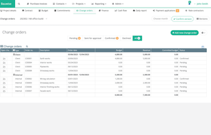 Construction change orders