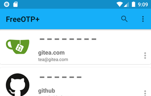 FreeOTP+ screenshot 1
