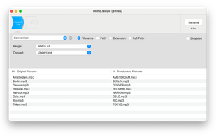 Change case or apply other conversions.