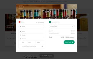 Product checkout view