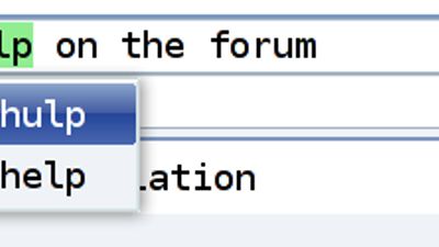 Terminology highlighting and insertion combo box