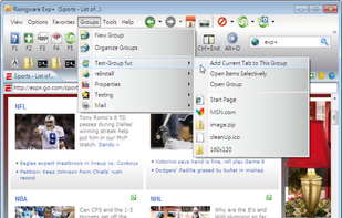 Groups (containing files, apps, folders, and Web pages)