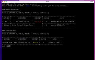 Demo: Secret detection