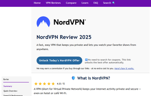 VPN Review example - NORDVPN
