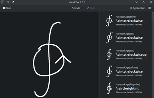 Hand TeX screenshot 1