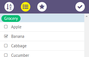 ready product list grouped by category