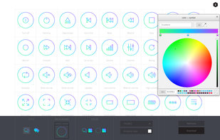 Pre-ready themes to instantly apply styles to selected icons