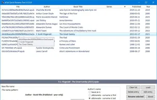 ePub Quick Rename Tool main window