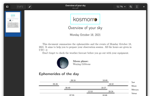 PDF document generated by the application