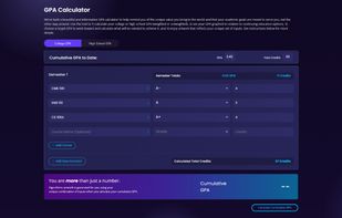 gpa calculator UI