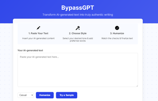 Join 50,000+ Writers Using BypassGPT.org to Bypass AI Detection. BypassGPT: Transform AI Text into 100% Human Content Instantly! ?? The Most Advanced AI Humanizer Tool. Free Forever!